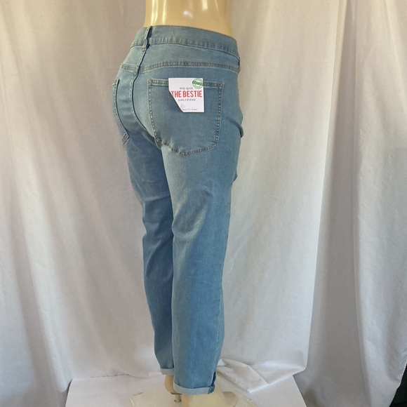 CLEARANCE CELEBRITY PINK Jeans”THE BESTIE”Girlfriend Distressed Ripped Sz 24 NWT - Picture 5 of 10